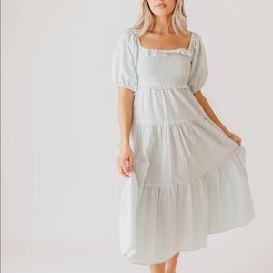 Paige Collective Twirl it Out Midi Dress NWT : Seafoam